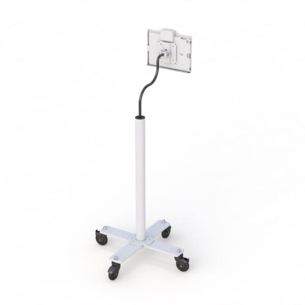 Ergonomic Height Adjustable Rolling Tablet Kiosk Floor Stand