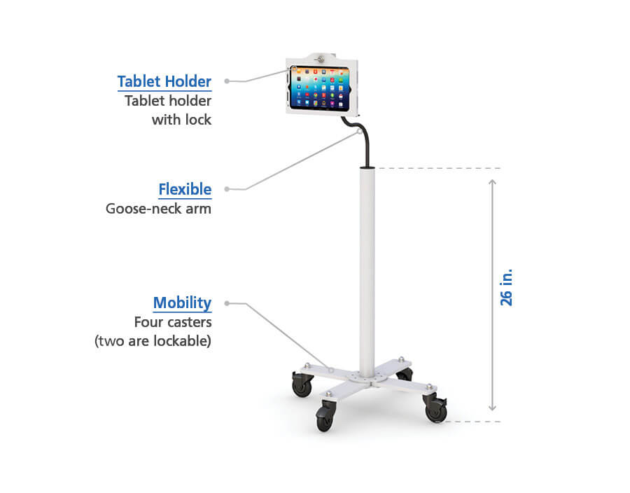 Ergonomic iPad Floor Stand for businesses