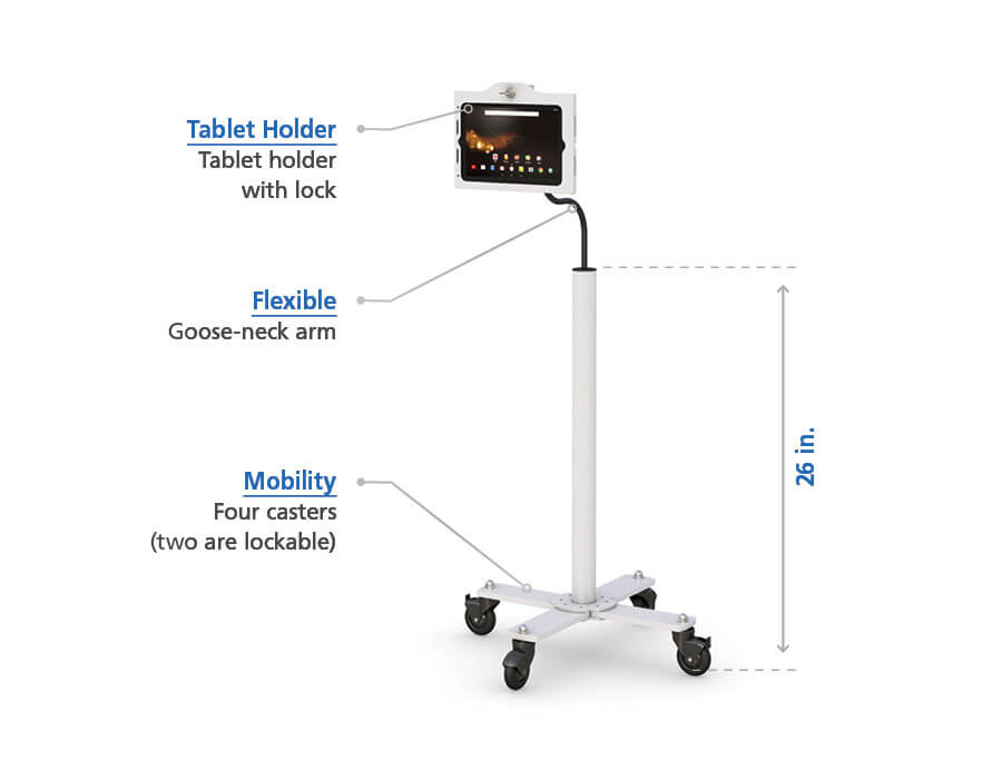 Ergonomic iPad Kiosk Stand options
