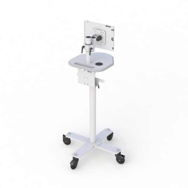 Height Adjustable Tablet Holder Floor Stand Cart