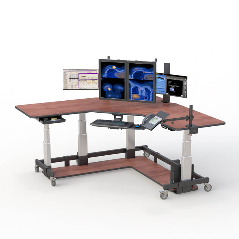 AFC's height altering desks providing ergonomic benefits.