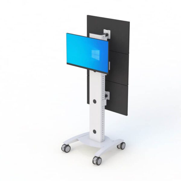 Mobile monitor display cart by AFC, designed for easy transport and setup of screens in various environments.