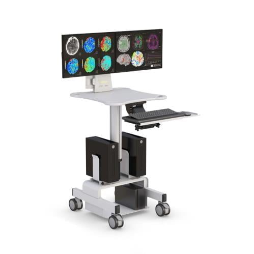 OEM 10 ergonomic powered hospital computer cart