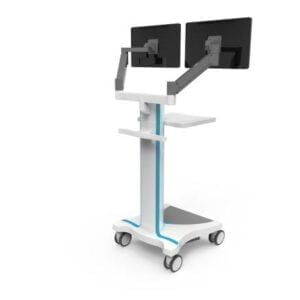 OEM 19 dual monitor medical computer cart