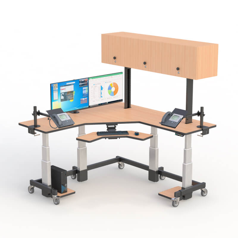 Single tier L shaped desk by AFC. Sleek design with ample workspace. Perfect for home or office use.