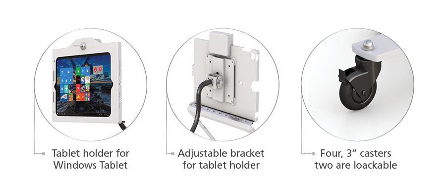 Tablet Kiosk Floor Stand sizes