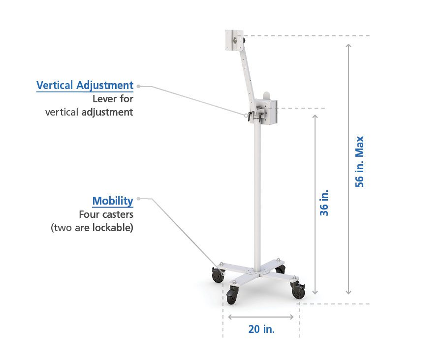 hospital tablet cart