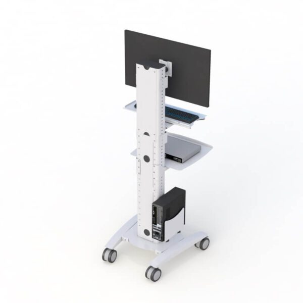 rolling computer and LCD monitor display stand