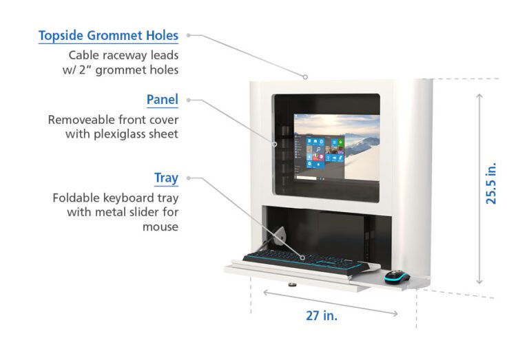 Lockable Computer Stations Lockable Wall Mount Computer