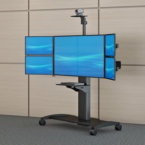 Heavy Duty Mobile Monitor Stand with LCD Mount afc