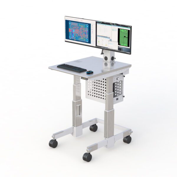 772902 Cleanroom Mobile Rolling Computer Cart