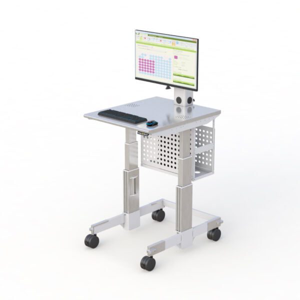 Cleanroom equipment carts by AFC - mobile carts designed for transporting and organizing cleanroom supplies.