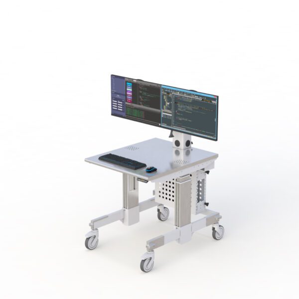 Clean Room Mobile Workstation Computer Cart with Casters