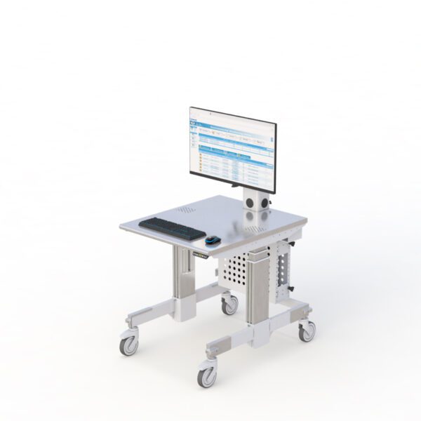 Ergonomic Mobile Cleanroom Workstation Cart for Computers