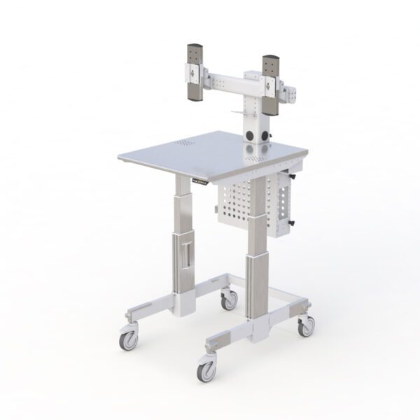Clean Room Mobile Mount Workstation Computer Cart with Casters