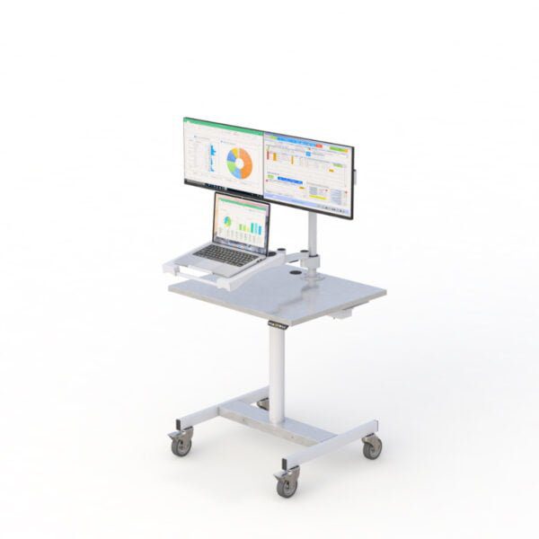 Mobile Computer Cart for Cleanroom