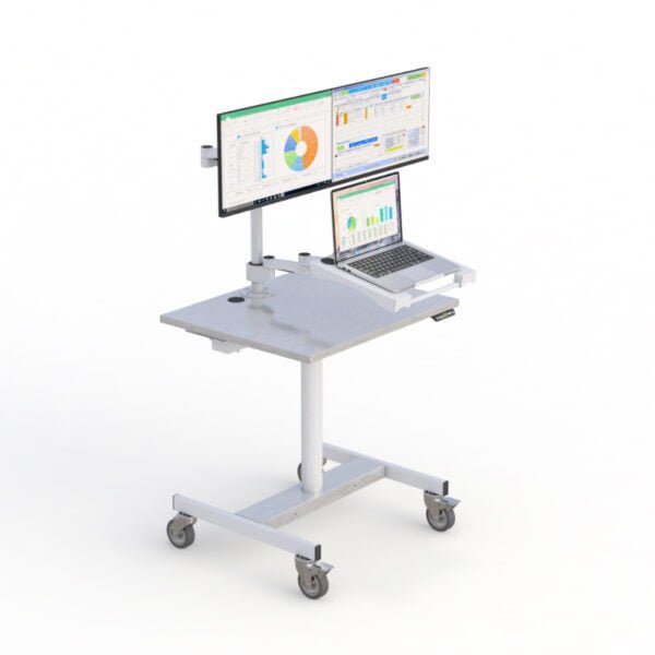 Mobile Computer Rolling Cart for Cleanroom
