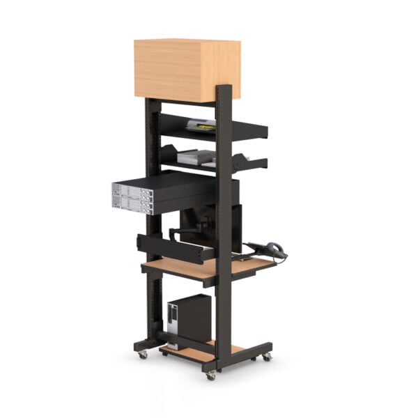 Computer Workstation Rack with Cabinet