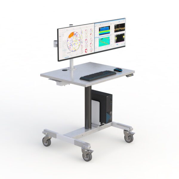Adjustable Mobile Cleanroom Computer Cart: Rolling Technology for Controlled Environments