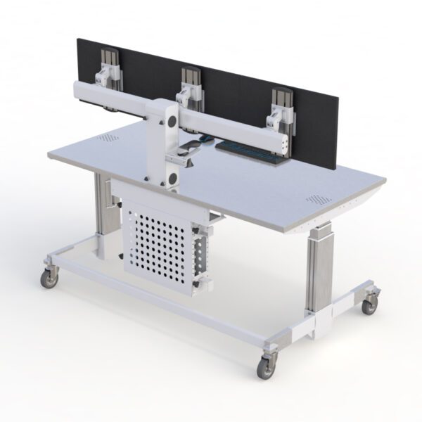 AFC Ergonomic Cleanroom Computer Desk Cart: Ergonomic Design for Productivity