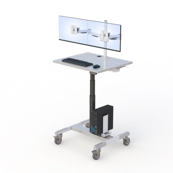 Mobile Cleanroom Computer Mount Cart
