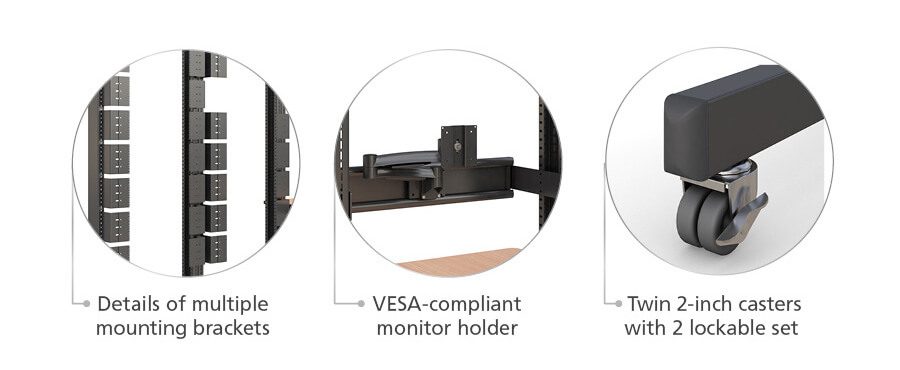 Corner Rack Workstation Features