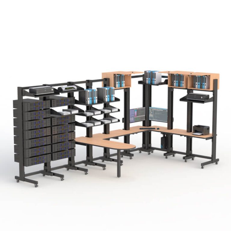 Multi User LAN Corner Workstation Furniture | AFC