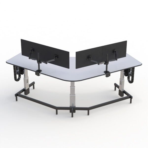 AFC Standing Adjustable Wide-Angle Workstation with Adjustable Height for Computer Use - Ergonomic Design for Comfortable Work, Ideal for Medical Settings