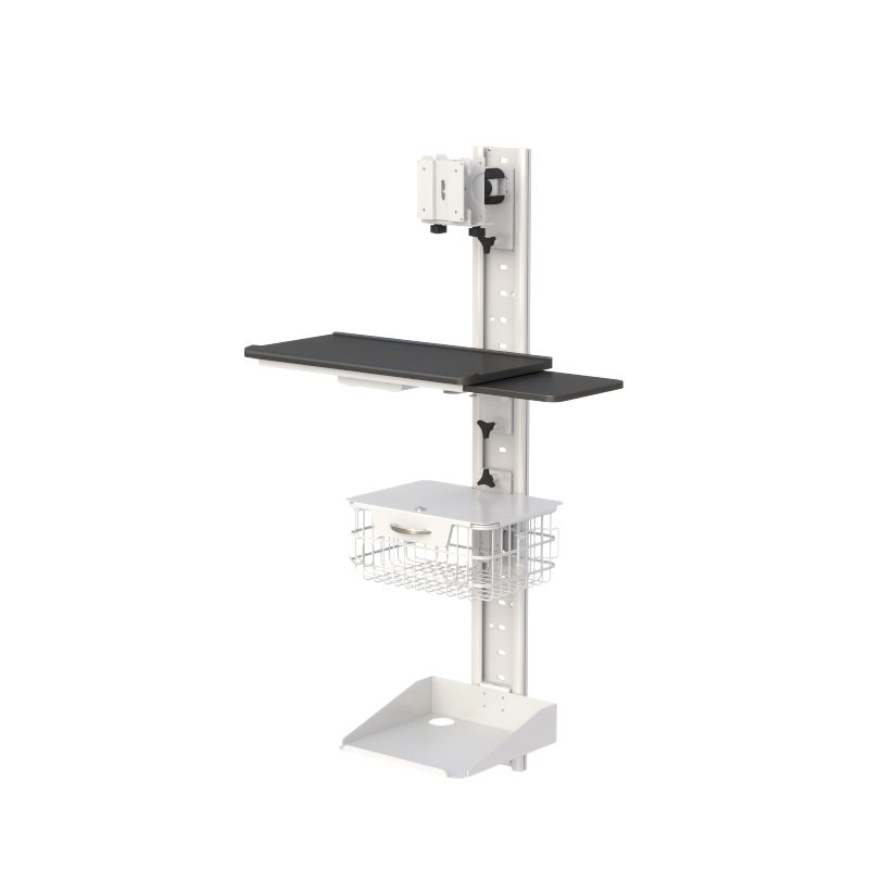 Wall Track Mounting Systems: Secure Computer System with Keyboard Tray & Printer Shelf - Image 4