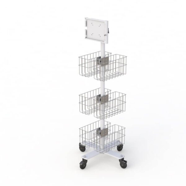AFC's triple monitor lab cart for comprehensive lab work.