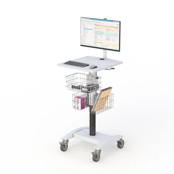Ergonomic Medical Computer Utility Cart