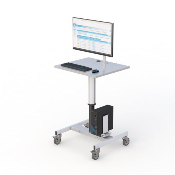 Cleanroom Mobile Medical Computer Desk Cart