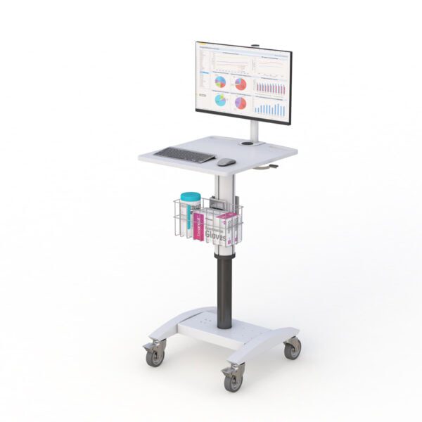 AFC Medical Utility Cart with Computer Tray and Wheels
