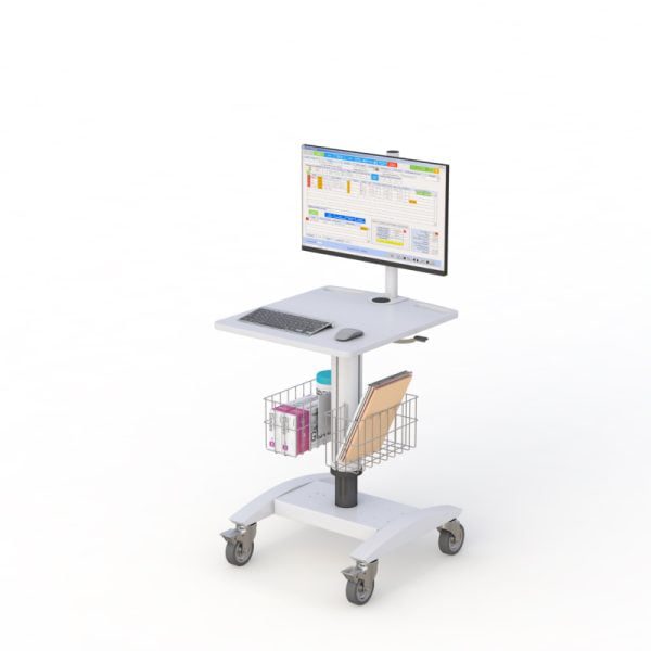 Adjustable Telemedicine Medical Cart