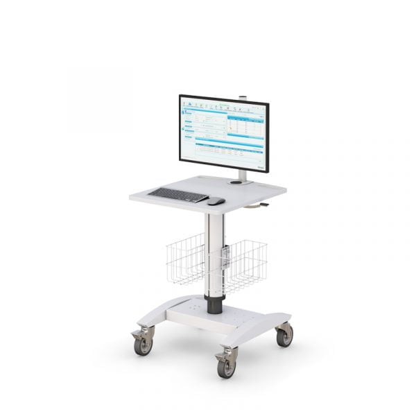 Pneumatic Cart with Twin Wire Storage Baskets