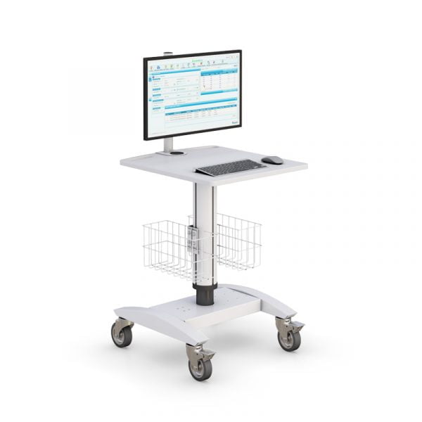 Pneumatic Cart with Monitor Mount