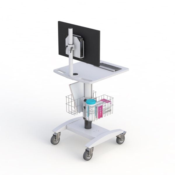 Adjustable Height Telemedicine Medical Cart