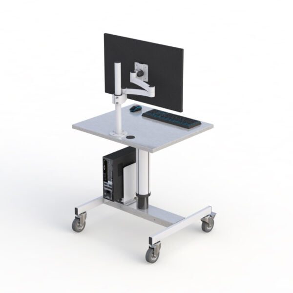 Cleanroom Height Adjustable Mobile Medical Computer Cart