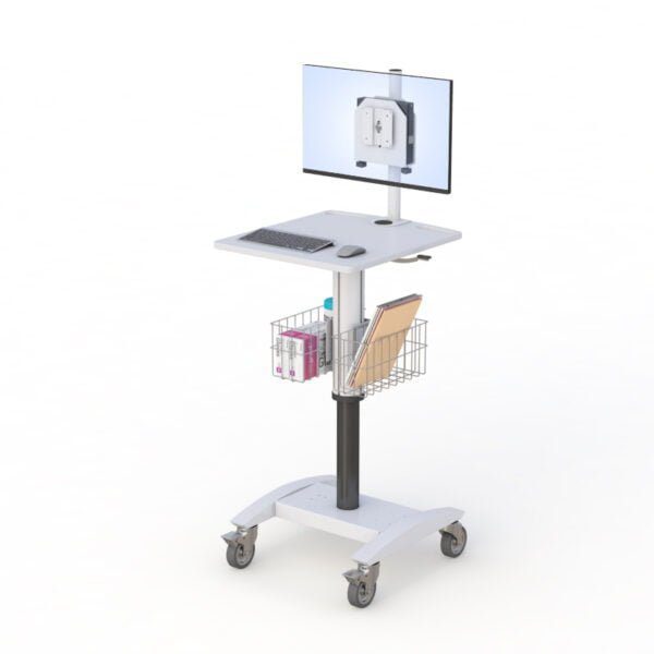 Mobile Medical Cart on Rolling Computer Utility Cart