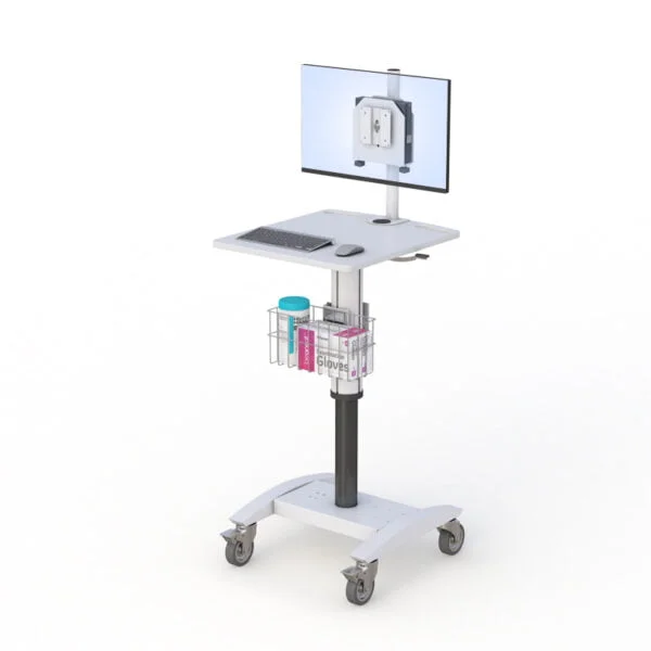 AFC Medical Utility Cart with Computer Tray and Wheels