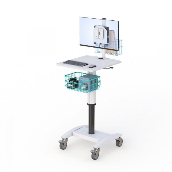 Pneumatic Height-Adjustable PC Computer Cart