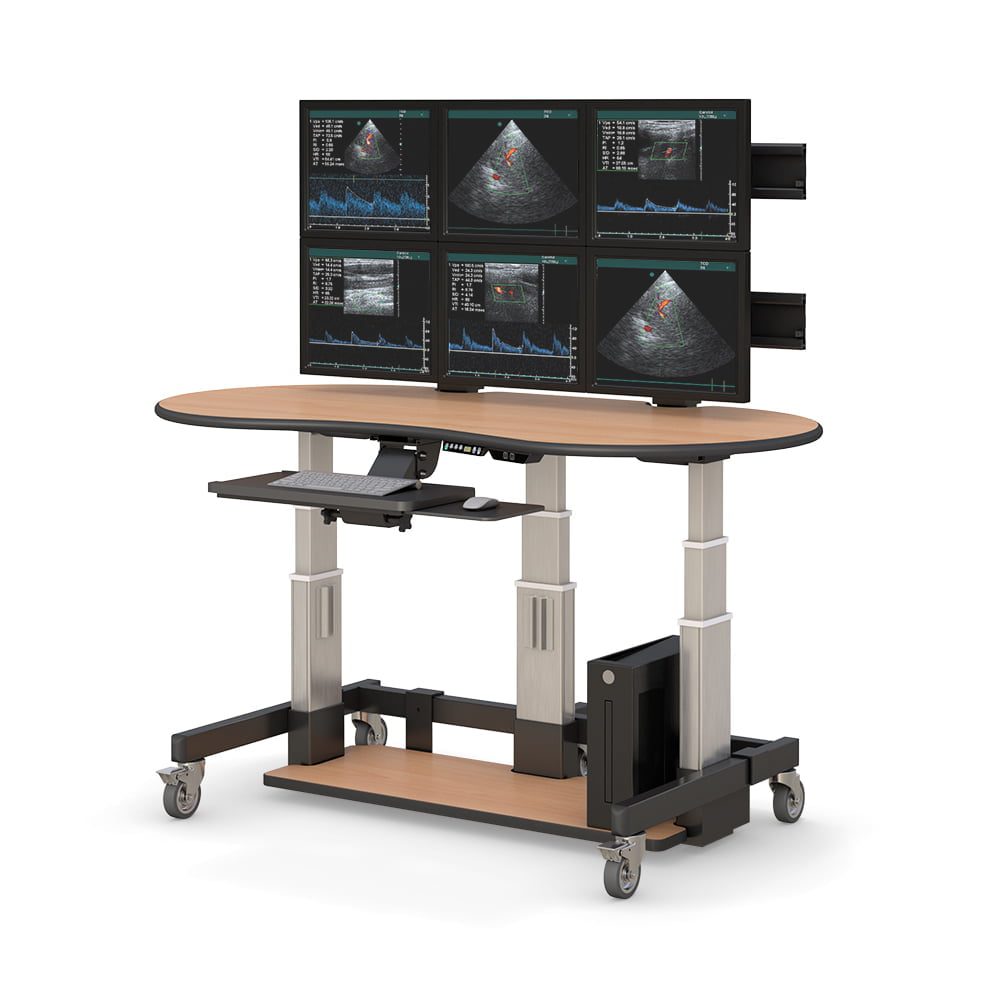 AFC cardiology standing desks: Designed to improve ergonomic posture and productivity in cardiology workspaces.