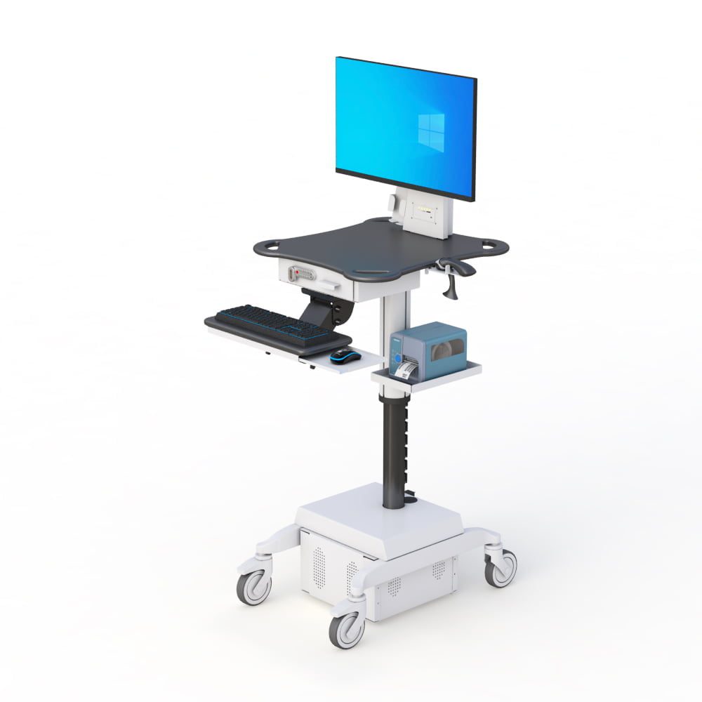 Mobile computer carts for hospitals by AFC, designed for efficient and convenient use in healthcare settings.