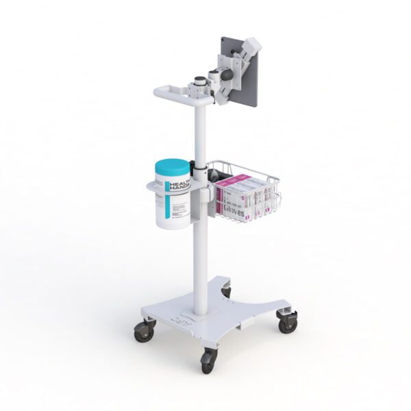 Hospital Adjustable Mobile Tablet Cart