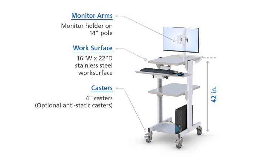 Cleanroom Utility Cart Specs