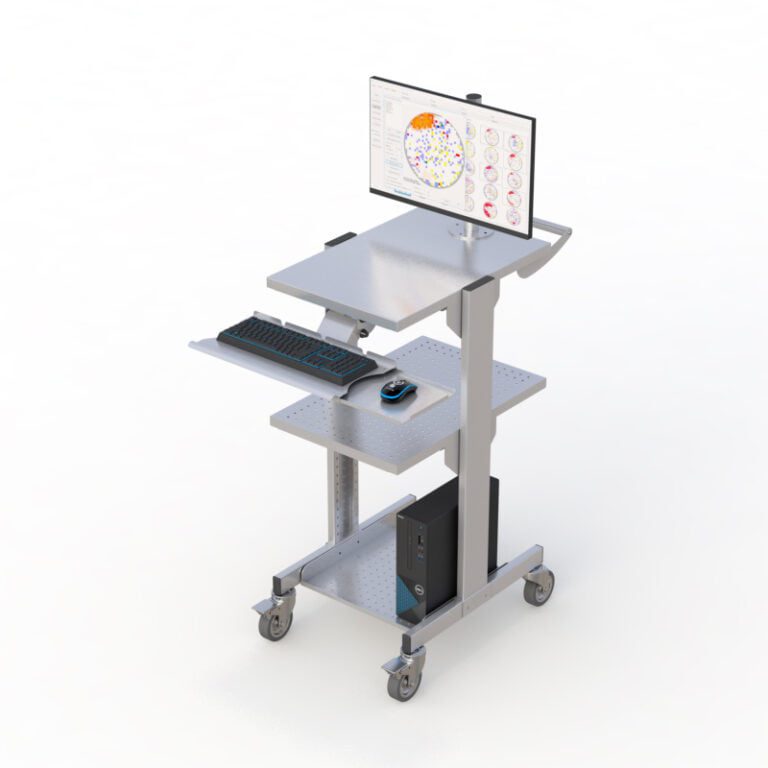 Cleanroom Mobile Computer Carts For Heavy Devices