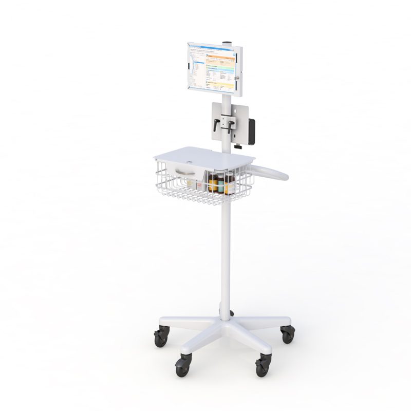 Cart for tablet management by AFC: A mobile storage solution for organizing and charging tablets efficiently.