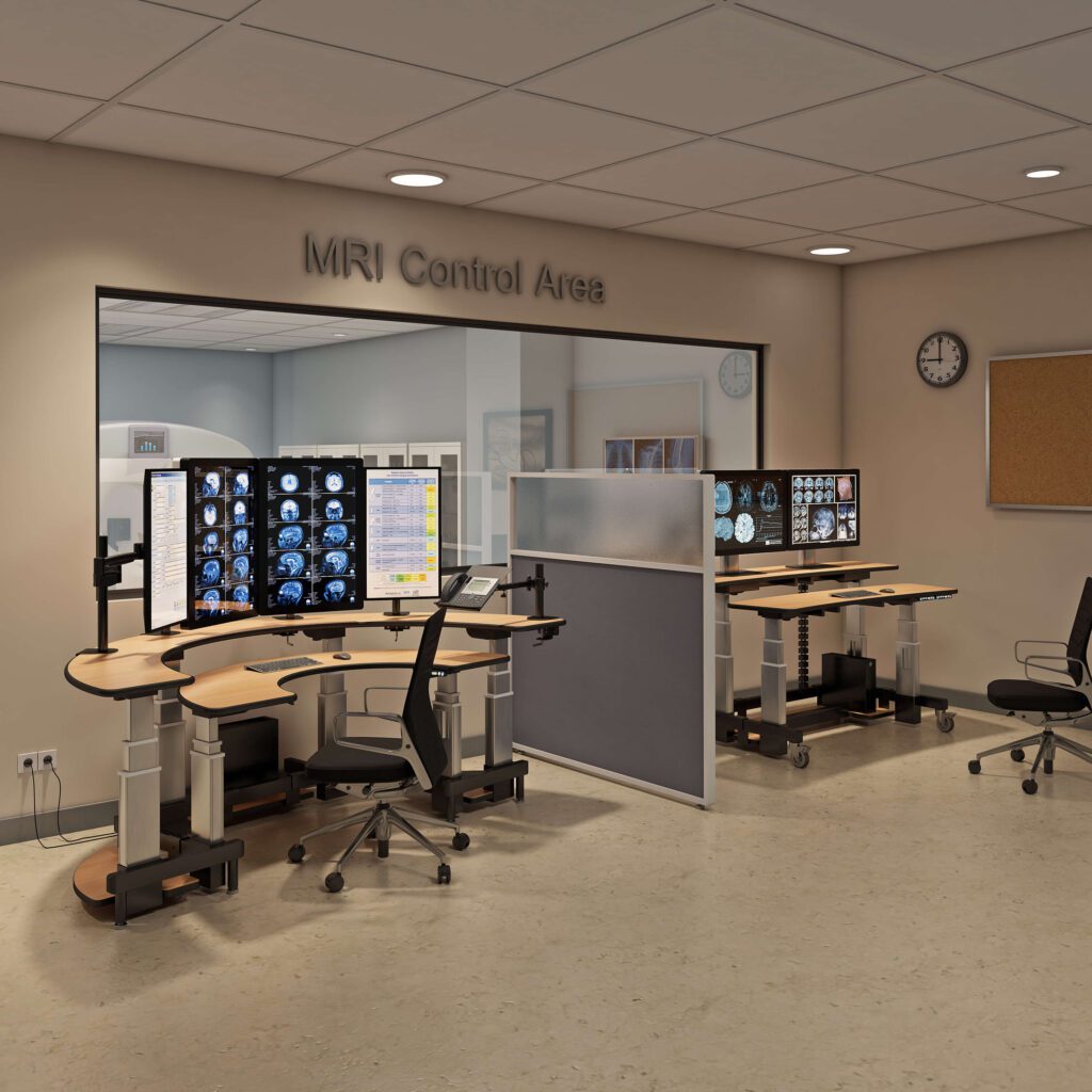 Dual Tier Standing Desk MRI Control Area Env