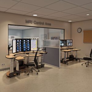 Dual Tier Standing Desk MRI Control Area Env