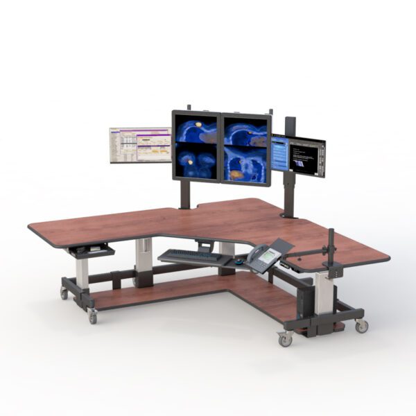 772206 adjustable sit and stand desk for diagnostic imaging